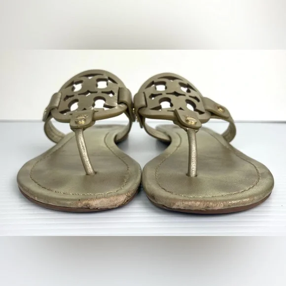 Tory Burch Miller Sandals Gold Women’s Size 6.5 - Picture 10 of 12